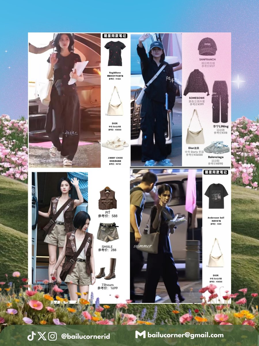 bailucornerid's tweet photo. ✦ 4 August 2026 • Bai Lu Corner • Fashion ✦

Bai Lu's On-Set Style Diary as Wang Yunna!

Throughout the filming of Kai Dao Tu Mi, Bai Lu showcased dozens of different outfits that reflected Wang Yunna's journey and character development.

What makes her wardrobe even more interesting is the mix of luxury fashion pieces and affordable brands, creating a style that feels both aspirational and relatable.

Some of Wang Yunna's fashion highlights include:

• Dior Medium D-Joy Shoulder Bag – approximately ¥36,500 (around IDR 82 million), repeatedly featured in many of Wang Yunna's looks.
• Jil Sander Sneakers – approximately ¥5,799 (around IDR 13 million).
• Alexander Wang Mini Dress – approximately ¥3,770 (around IDR 8.5 million).
• Maison Margiela Heels – approximately ¥6,249 (around IDR 14 million).
• Jimmy Choo Sandals – approximately ¥6,750 (around IDR 15 million).
• Balenciaga Sneakers – approximately ¥8,190 (around IDR 18.5 million).
• Emporio Armani Bag – approximately ¥8,780 (around IDR 19.8 million).

Beyond luxury labels, Wang Yunna also wears many pieces from more affordable brands, including:

• ZARA (¥199), Li-Ning (¥318), Levi's (¥521), Charles & Keith (¥399), MO&Co. (¥795), Purity Ring (¥159–599), RAIVE (¥599), Levar (¥1,049), Ledin Wang (¥1,280), and Rag & Bone (¥1,653).

The combination of high-end luxury and budget-friendly fashion gives Wang Yunna a wardrobe that feels realistic, effortless, and effortlessly elegant.

Which of Wang Yunna's styles is your favorite? Casual, sporty, elegant, or summer vibes?

© Xiaohongshu (XHS)

#BaiLu #白鹿 #WangYunna #KaiDaoTuMi #Fashion #BaiLuCorner