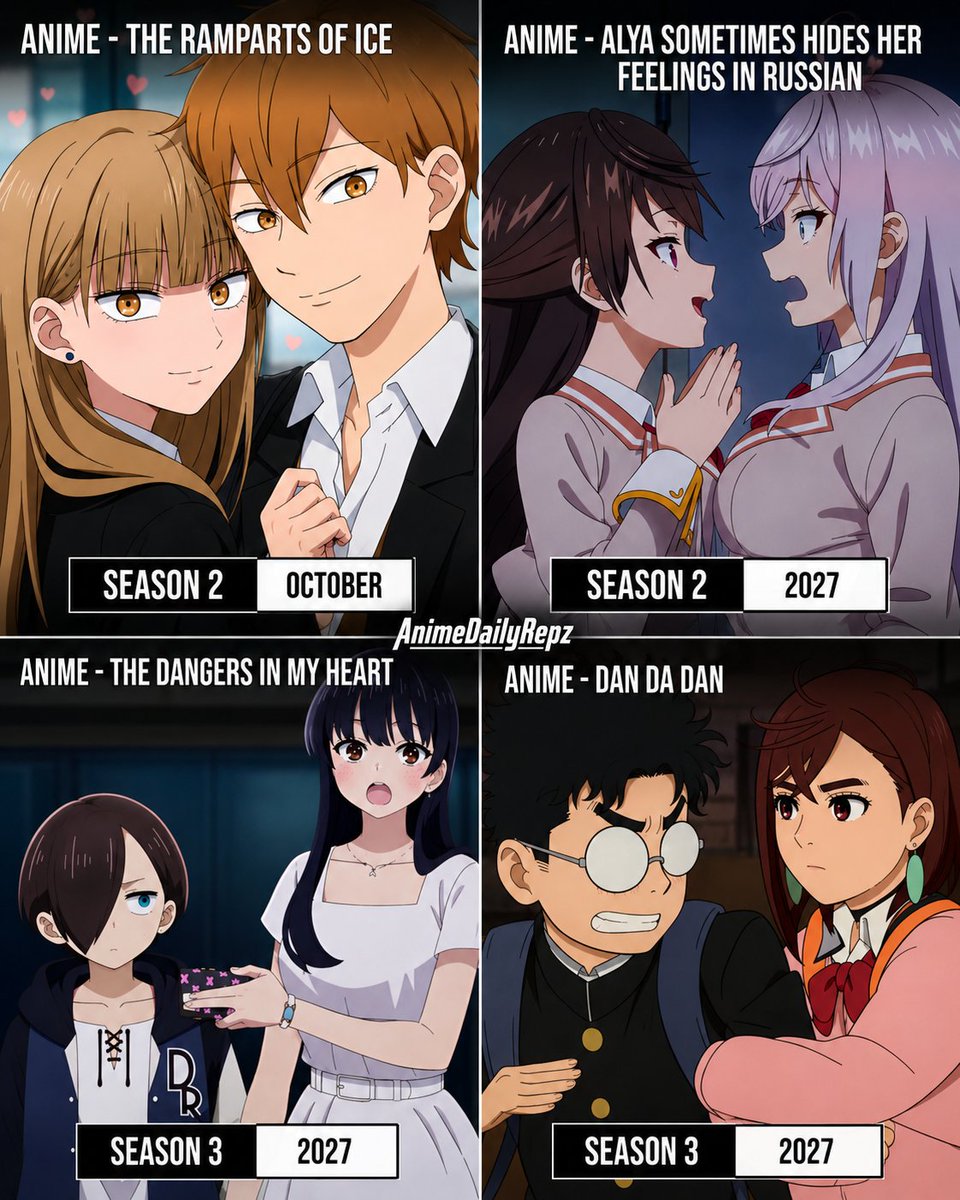 AnimeDailyRepz's tweet photo. Romance anime just keep dropping bangers one after another https://t.co/dxxcGqg4qz