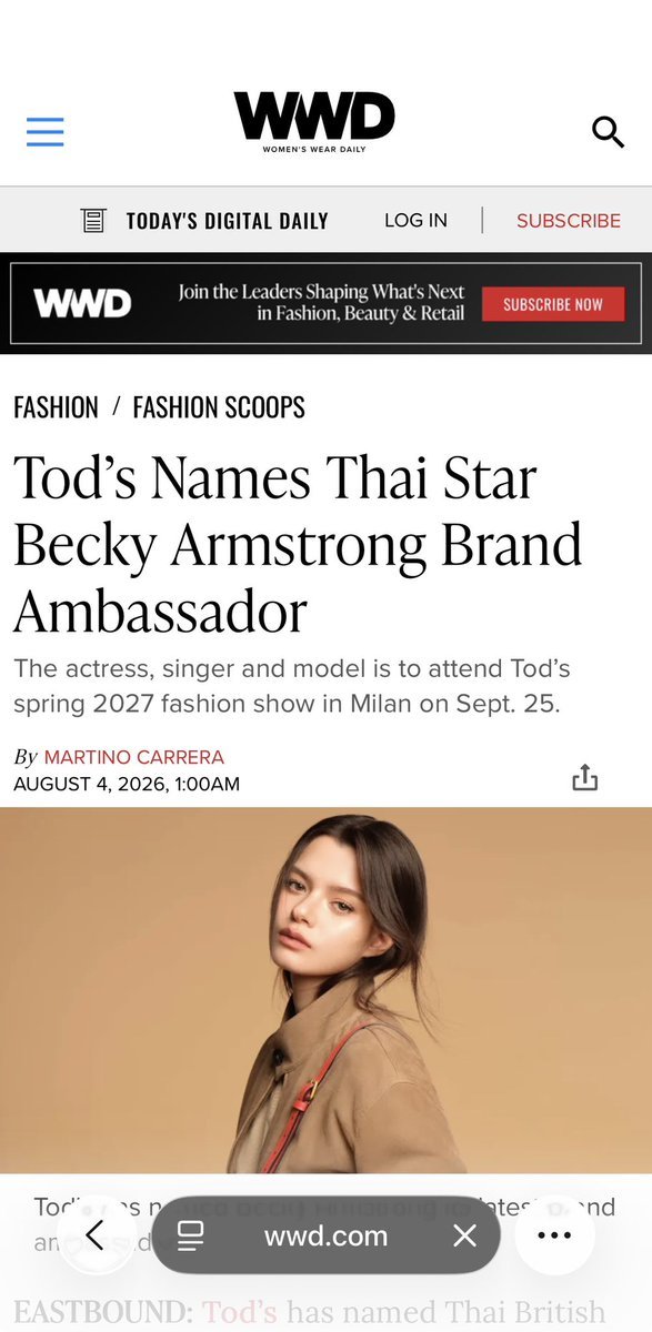 Dino_nong77248's tweet photo. No FOH she is Brand ambassador 🙌🔥🔥🔥🧐
Congratulations 👏 👏 
#beckysangels‌ #todsxbecky https://t.co/446BCnuaAN