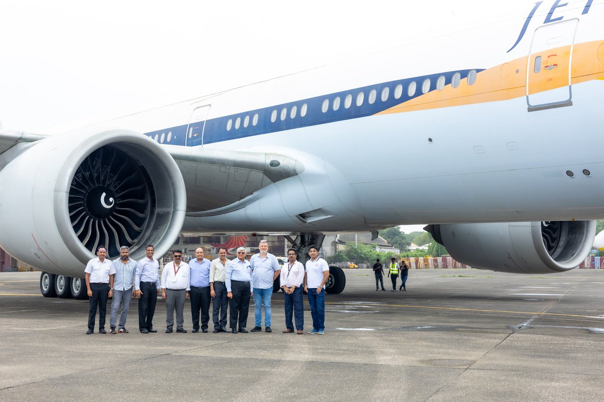 AIESL_MRO's tweet photo. Seven years grounded. Back in the sky.

AIESL has successfully returned the ex-Jet Airways Boeing 777-300ER, formerly VT-JEM and now 2-TJEM, to full airworthiness at its Mumbai Base Maintenance facility. The aircraft has safely departed India and reached Tel Aviv.

This complex recovery reflects AIESL’s technical depth, meticulous planning and sustained engineering effort. It follows the recent restoration of B777, VT-ALL at Nagpur after six years on the ground and adds to nearly 15 challenging aircraft recovery and Return-to-Service projects completed for global lessors across AIESL bases.

From prolonged grounding to certified airworthiness—AIESL continues to deliver.

#MSFL
#CCB
@JacksonSqAv 
@CEO_chinsesebot 
#ACG
#TWCA
@WillisLease 
@Lesha_Aviation 
@dubaiaerospace 
@NovusAviation 
@AviLeaseKSA 

 #AIESL #ReturnToService #Boeing777 #MROIndia #AviationExcellence