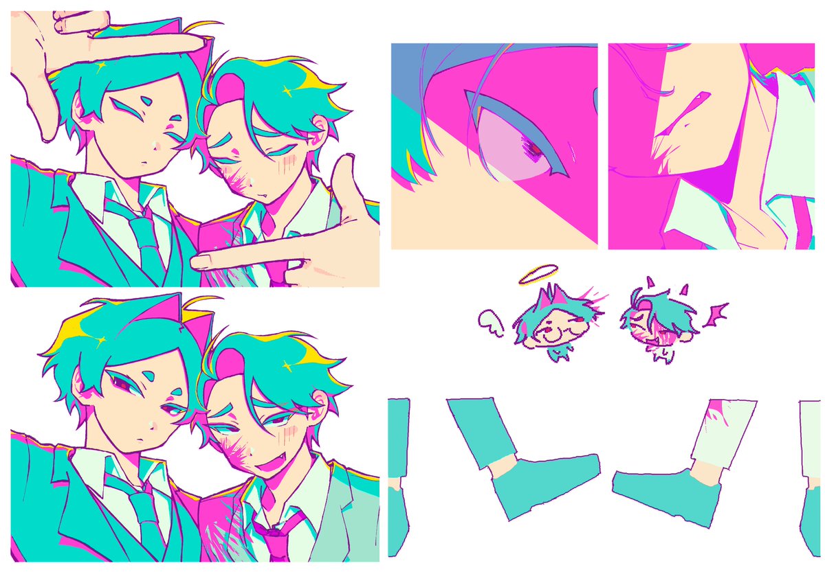maneki_nui's tweet photo. the drawings i made for this video!💙💛 https://t.co/RwfB4S8Jal