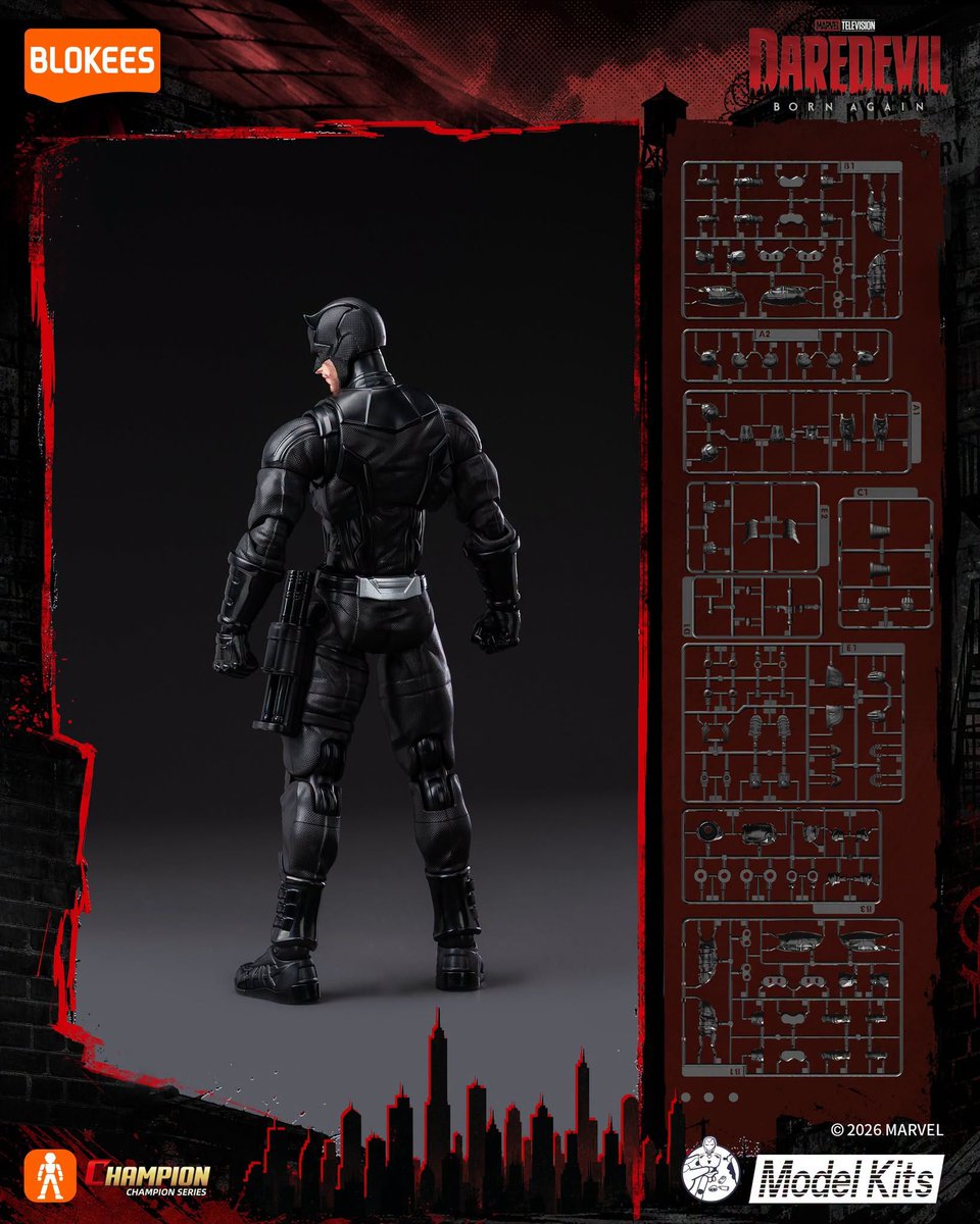 preterniadotcom's tweet photo. Blokees Daredevil: Born Again Season 2 Daredevil Champion Class Model Kit. https://t.co/6zcj60ykDp