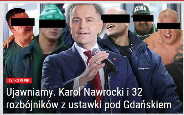 antyKremlak's tweet photo. Agencje PR-owe, Kanał Zero i cała reszta propagandystów może stawać na głowie ale nie zmieni to faktu, że Karol Nawrocki to były kibol wywodzący się z najgorszego zbydlęconego środowiska bandytów. 

- poręczył za neonazistę „Śledzia”, kibola Lechii Gdańsk aby wyszedł z aresztu

- jest kumplem Wielkiego Bu, któremu postawiono 6 zarzutów karnych, w tym kierowanie zorganizowaną grupą przestępczą i handel narkotykami

- bił się w lesie w kibolskich ustawkach z mordercami czy handlarzami narkotyków 

- przytulał się i zbijał uśmiechnięty piąteczki z liderem kiboli Jagiellonii Białystok „Dragonem”, który kierował gangiem, miał liczne pobicia i propagował nazizm

- ułaskawił kibola Starucha

Takiego Polska wybrała Prezydenta - no to mamy.