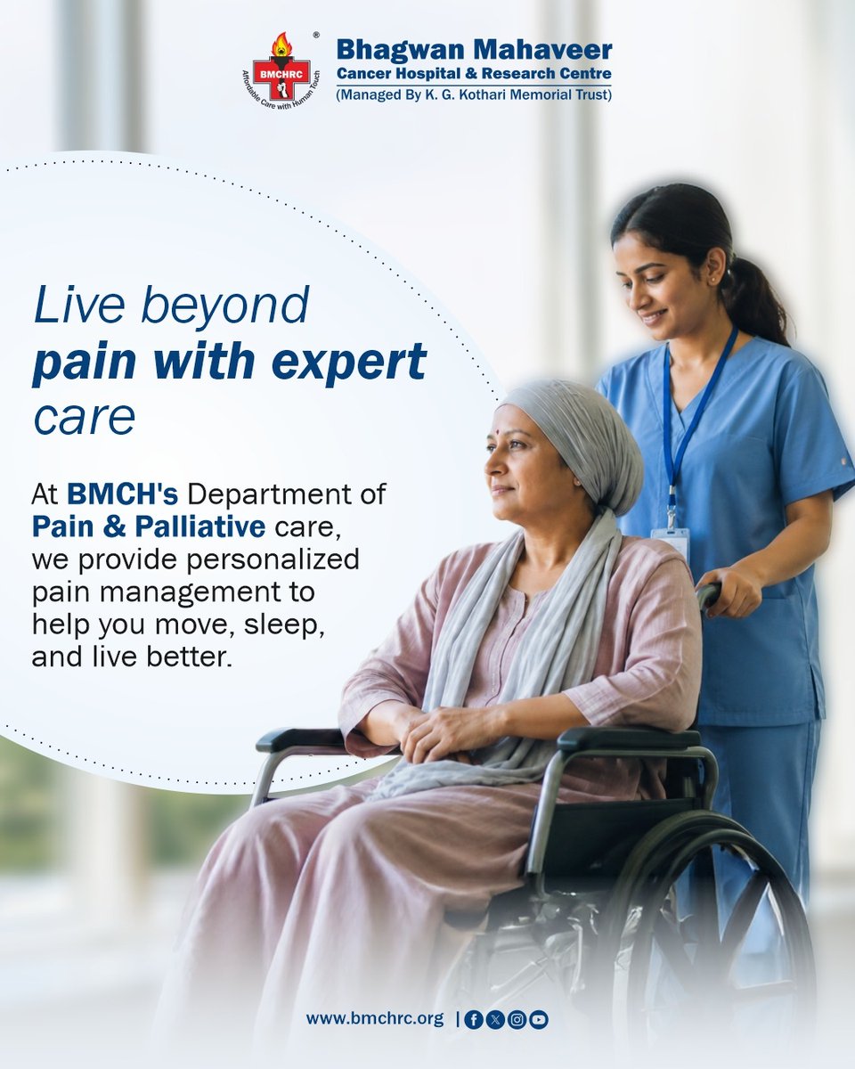 BhagwanCancer's tweet photo. 𝐁𝐌𝐂𝐇 – 𝐀𝐟𝐟𝐨𝐫𝐝𝐚𝐛𝐥𝐞 𝐂𝐚𝐫𝐞 𝐰𝐢𝐭𝐡 𝐇𝐮𝐦𝐚𝐧 𝐓𝐨𝐮𝐜𝐡.

Whether you're undergoing cancer treatment or living with chronic pain, our expert team is here to support you every step of the way.
Schedule your pain screening &amp; expert consultation: 8000194347
#BMCH https://t.co/2dq0ekz14j
