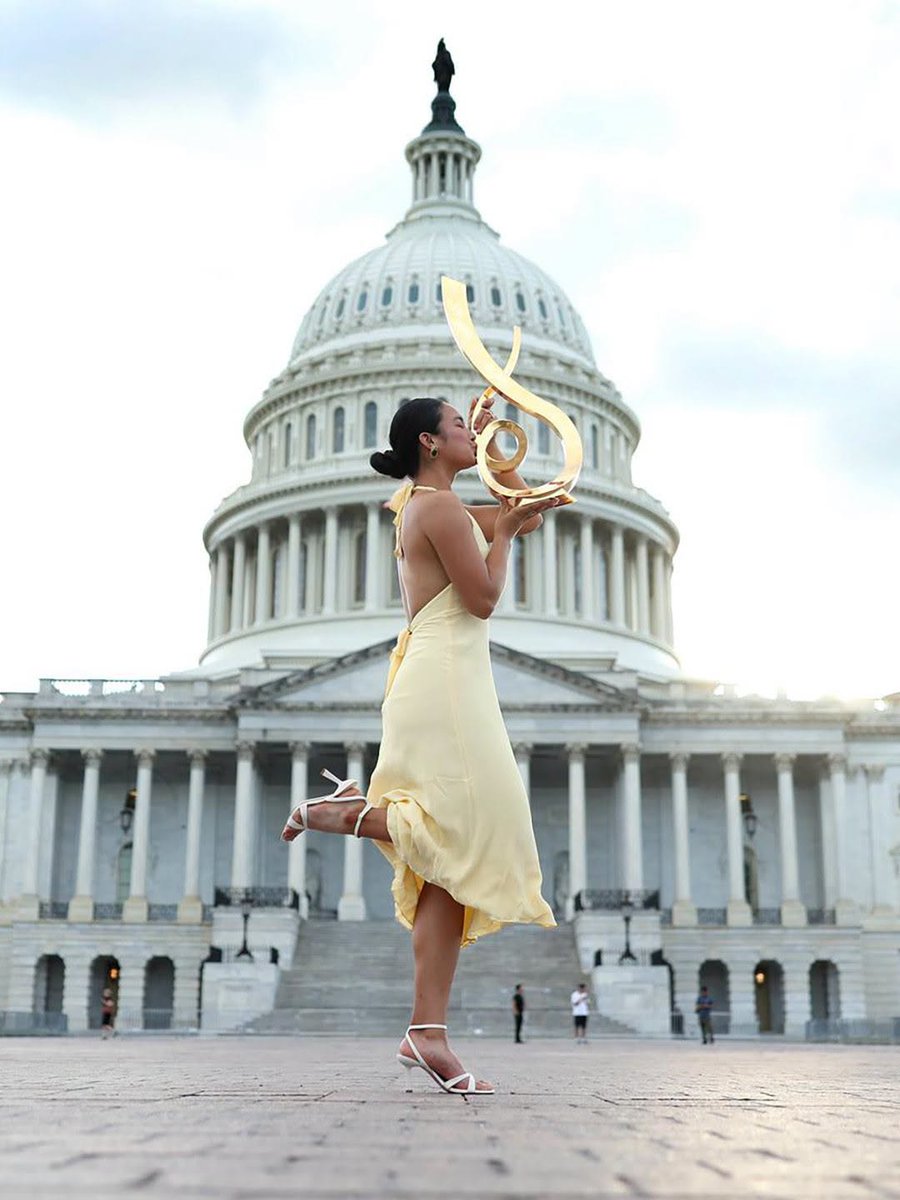 PhilstarNews's tweet photo. SHE'S SERVING, ON AND OFF THE COURT 😍

The Mubadala DC Open shared a new set of photos featuring Alex Eala posing with her championship trophy at iconic spots around Washington, D.C., following her historic title run.

Captioned "Serving first ✨🏆," the post spotlighted the Filipina tennis star basking in her milestone victory after becoming the first Filipino to win a WTA Tour singles title at the 2026 Mubadala DC Open.

📷 Mubadala DC Open