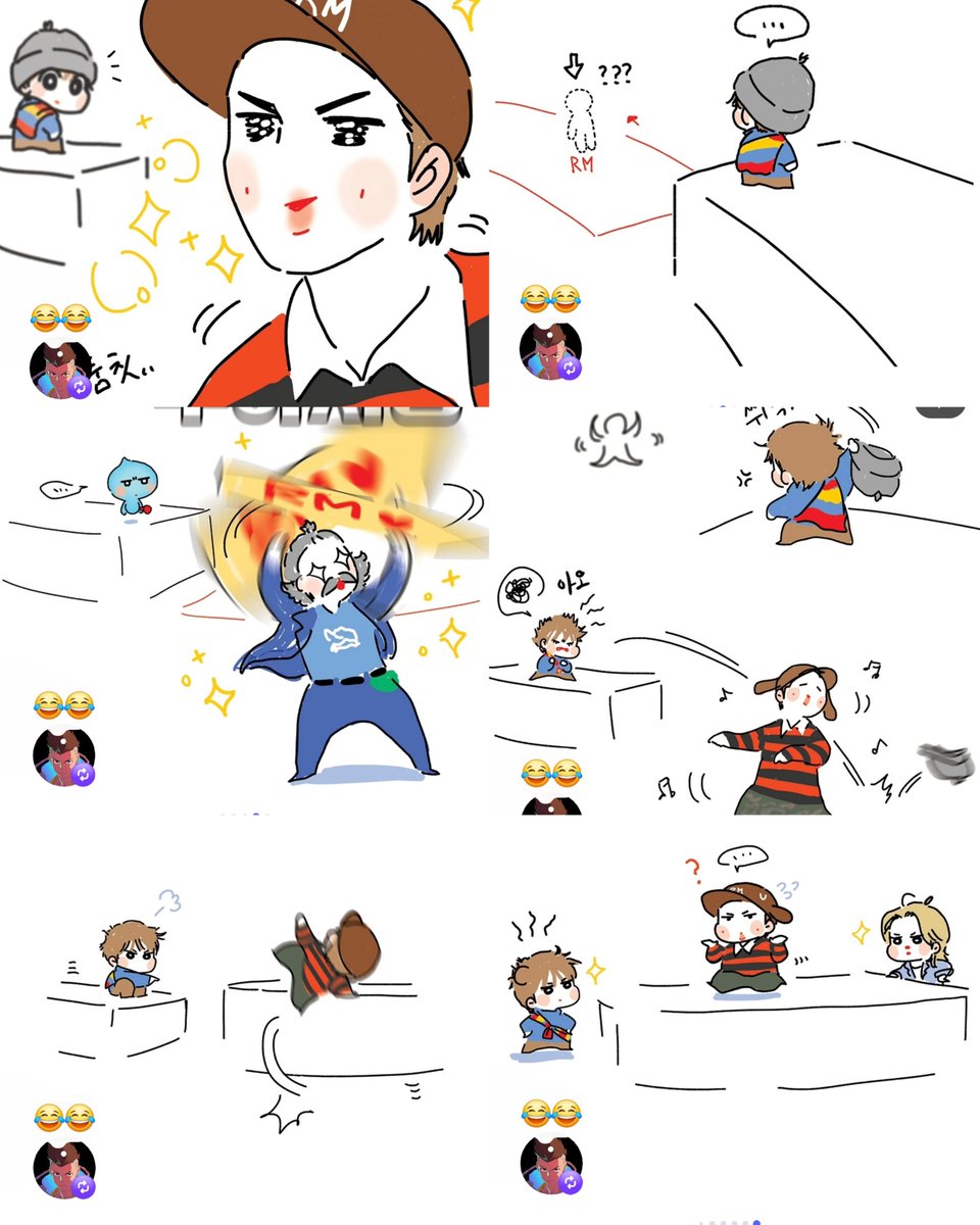 winnttaebear's tweet photo. LMAO HE SAW THIS TAEHYUNG X NAMJOON INCIDENT LOL https://t.co/X2VFEs8btg