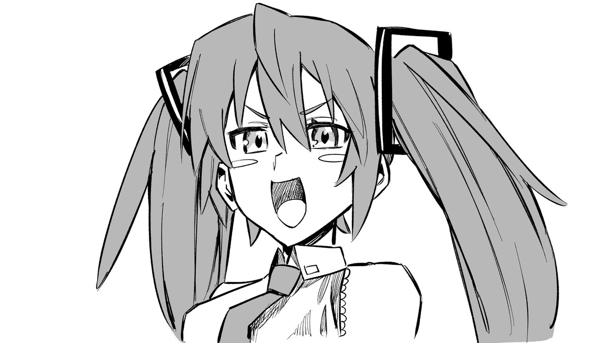 nishitaku_2's tweet photo. 初音ミク模写
＃漫画家志望 https://t.co/V6tTn8no63