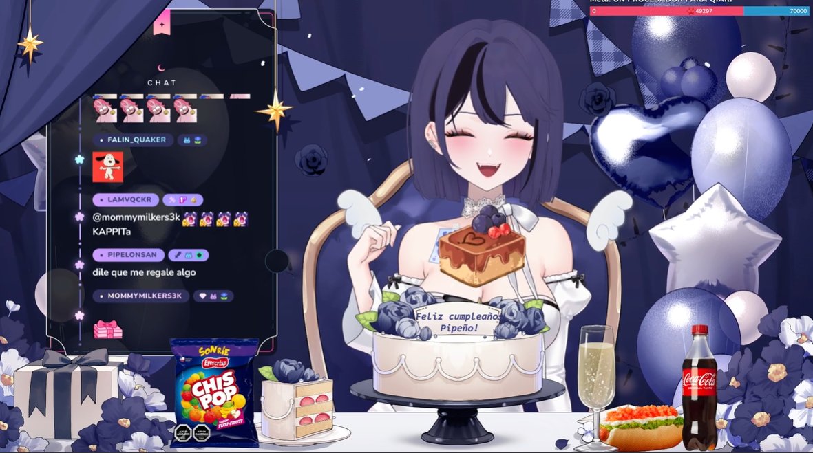 __Pipelon__'s tweet photo. estuvo muy bueno mi cumpleaños, y darle las gracias a @qiariVT por su stream celebrando el cumpleaños, se le agradece muchito https://t.co/aGga8lWAig