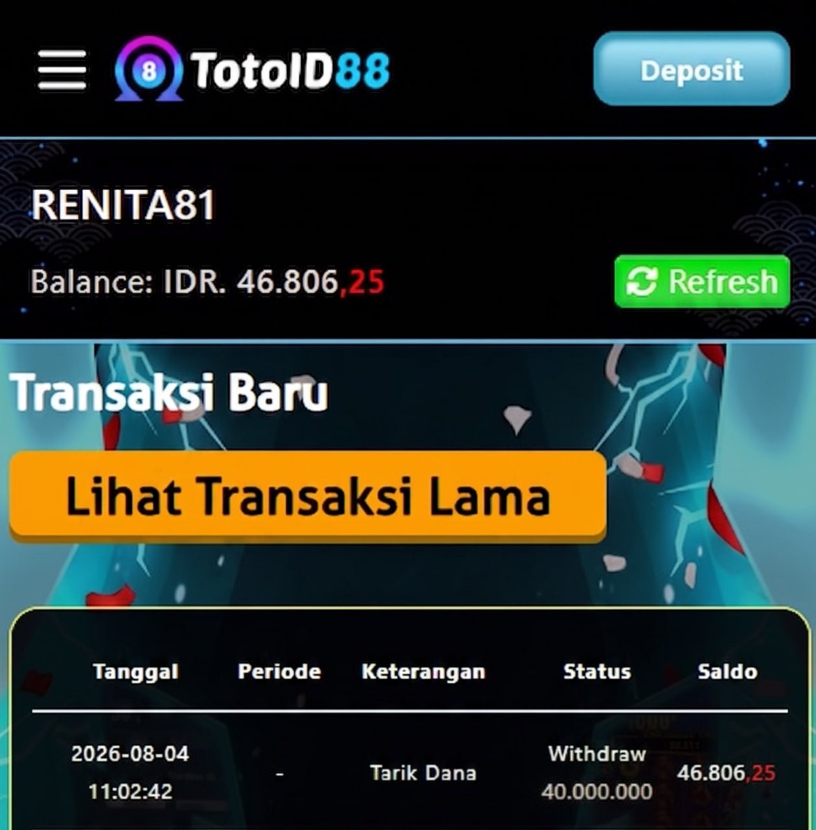 reynattid's tweet photo. abis di trf ayang 40jt buat makan siang😍

𝐃𝐀𝐅𝐓𝐀𝐑 𝐀𝐊𝐔𝐍 𝐕𝐈𝐏
𝐊𝐄𝐓𝐈𝐊 𝐃𝐈 𝐆𝐎𝐎𝐆𝐋𝐄 : ★ 𝑻𝑶𝑻𝑶𝑰𝑫88 ★

𝑳𝑰𝑵𝑲 𝑱𝑬𝑷𝑬 : https://t.co/leksgMbChJ
𝑳𝑰𝑵𝑲 𝑱𝑬𝑷𝑬 : https://t.co/leksgMbChJ
𝑳𝑰𝑵𝑲 𝑱𝑬𝑷𝑬 : https://t.co/leksgMbChJ https://t.co/LRGi9azZUs