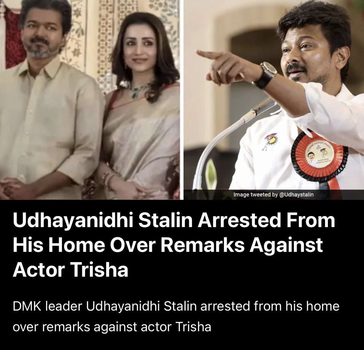 JaipurDialogues's tweet photo. He wasn’t arrested for his Remarks on Sanatana Dharma

But Arrested for remarks on an Actress 

Aisi Taisi Democracy 🤣😆 https://t.co/hW9zR8mI0X