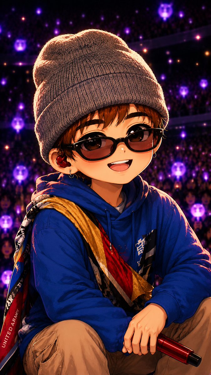 purpleocean_136's tweet photo. Taehyung's latest concert moments... reimagined in my Signature Chibi Style. 💜✨
Every tiny detail was created with love to capture his stage energy in a cute premium art style.
✨ Which chibi is your favorite? (1–4) 👇
💜 Follow  for more premium AI Chibi, Anime 
#tae #bts https://t.co/ZkJOBzlmBG