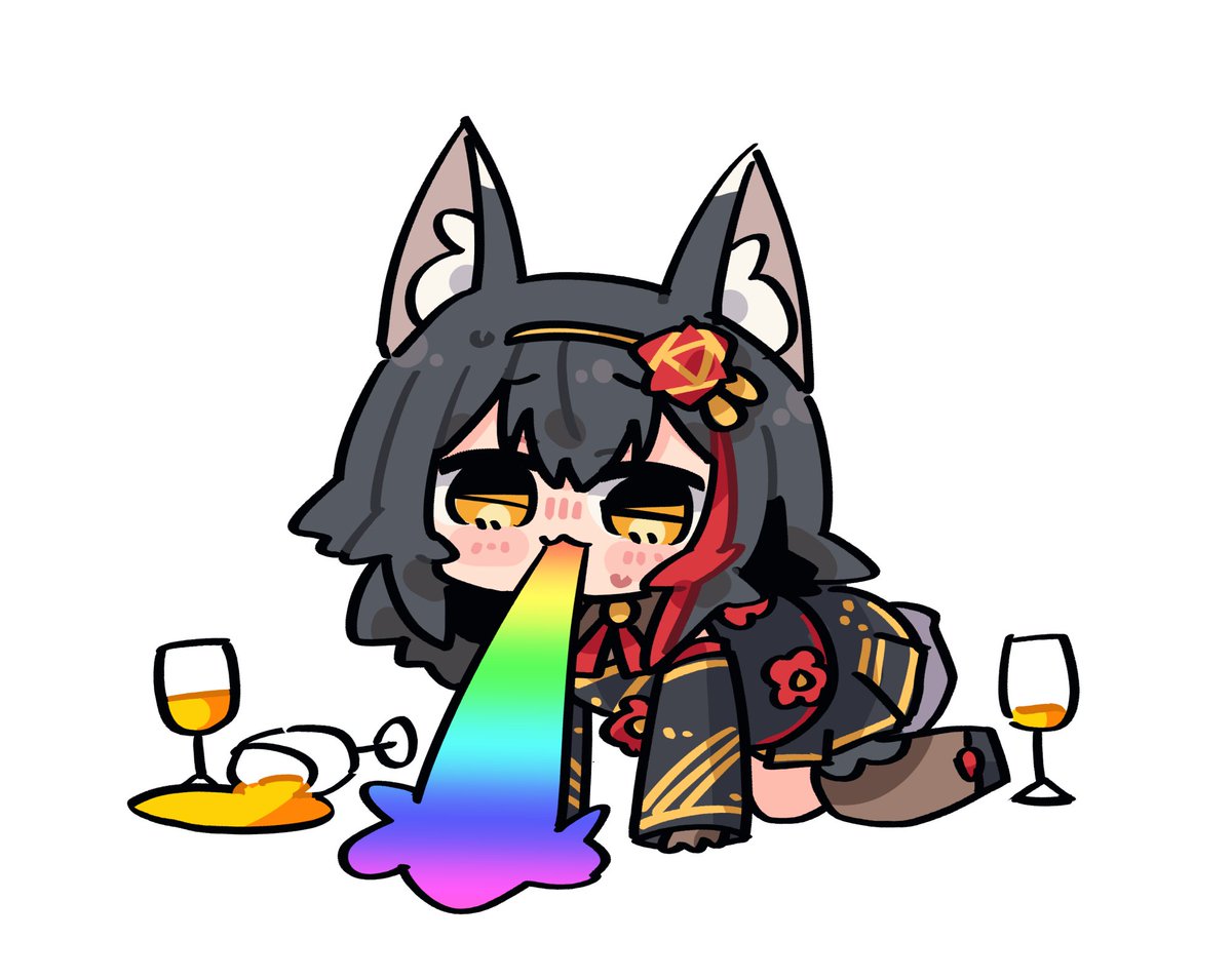 h_kozo's tweet photo. 🍷🤢🍷
#みおーん絵 https://t.co/ncXA21O9Sj