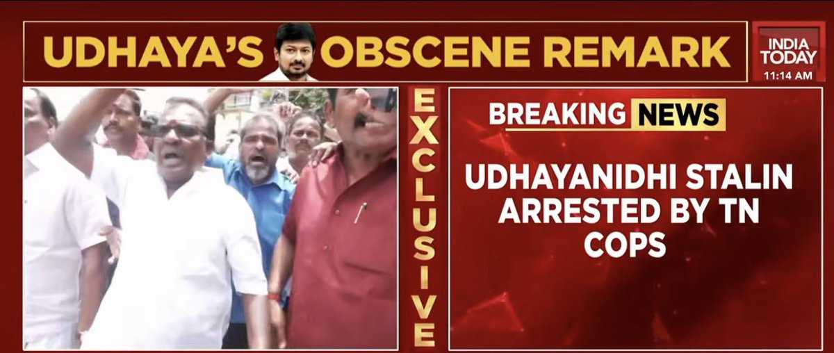 Akshita_N's tweet photo. Udhayanidhi Stalin arrested amid massive drama outside his residence https://t.co/tqZ0carlu8