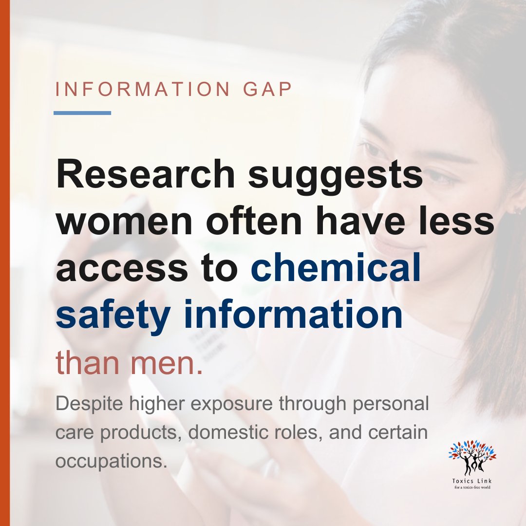 toxicslink's tweet photo. Research shows women often have less access to chemical safety information than men.
This gap is not incidental. It reflects deeper patterns of how information is produced, who it reaches, and what products women are expected to use without question.

#InformationEquity https://t.co/1yUikIMECs