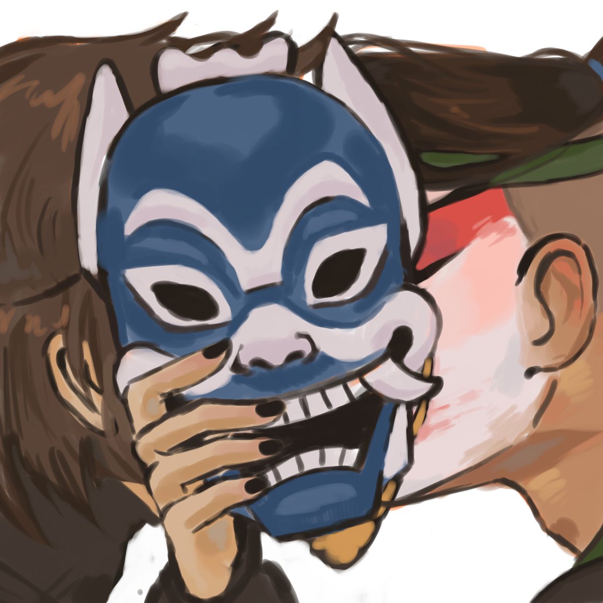 moonjellii8's tweet photo. late #zukkaweek2026 day 1: blue spirit/kyoshi warrior 😳😳😳 https://t.co/WkBU02n4AT