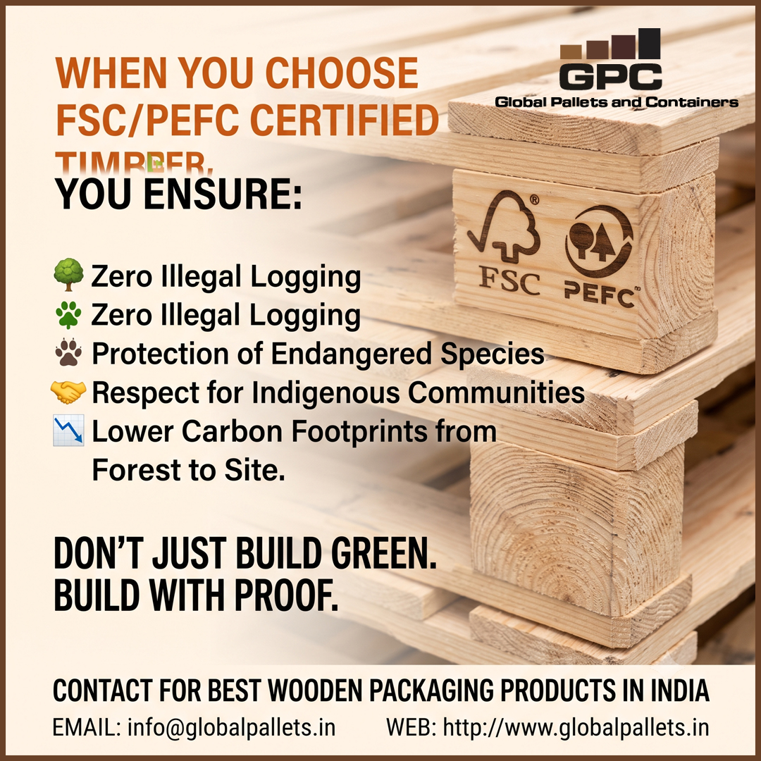 global_pallets's tweet photo. how do you know your materials are truly sustainable? Its Starts with the Stamp. When you choose FSC/PEFC Certified Timber, you are ensuring that the raw material matches the integrity of your sustainable process.

Visit: https://t.co/t3HmveVHcG

#FSC #PEFC #CertifiedWood #India https://t.co/lRw8Xb68p9