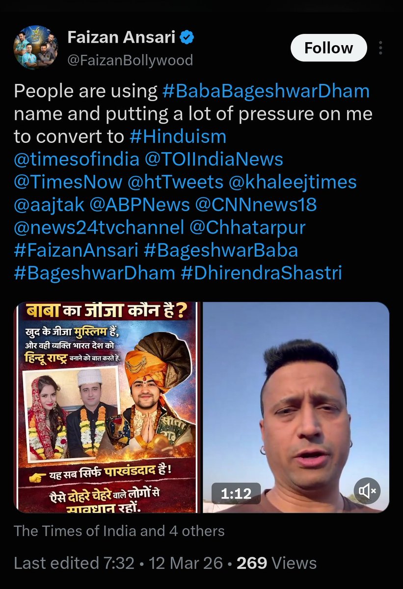 zoo_bear's tweet photo. Hello @smitaprakash, Isn't he the same attention seeker Faizan Ansari who recently said he was getting threatening calls from people for converting to Hinduism. https://t.co/LdoWiWWKkZ