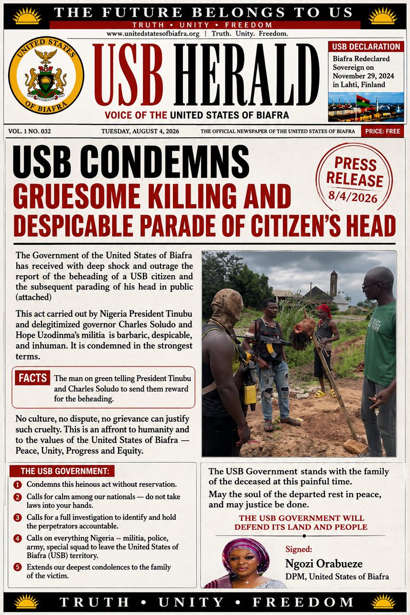 DrakeOfficial06's tweet photo. Justice Must Prevail: USB Issues Strong Condemnation Over Citizen's Killing https://t.co/StbJkh3jCE