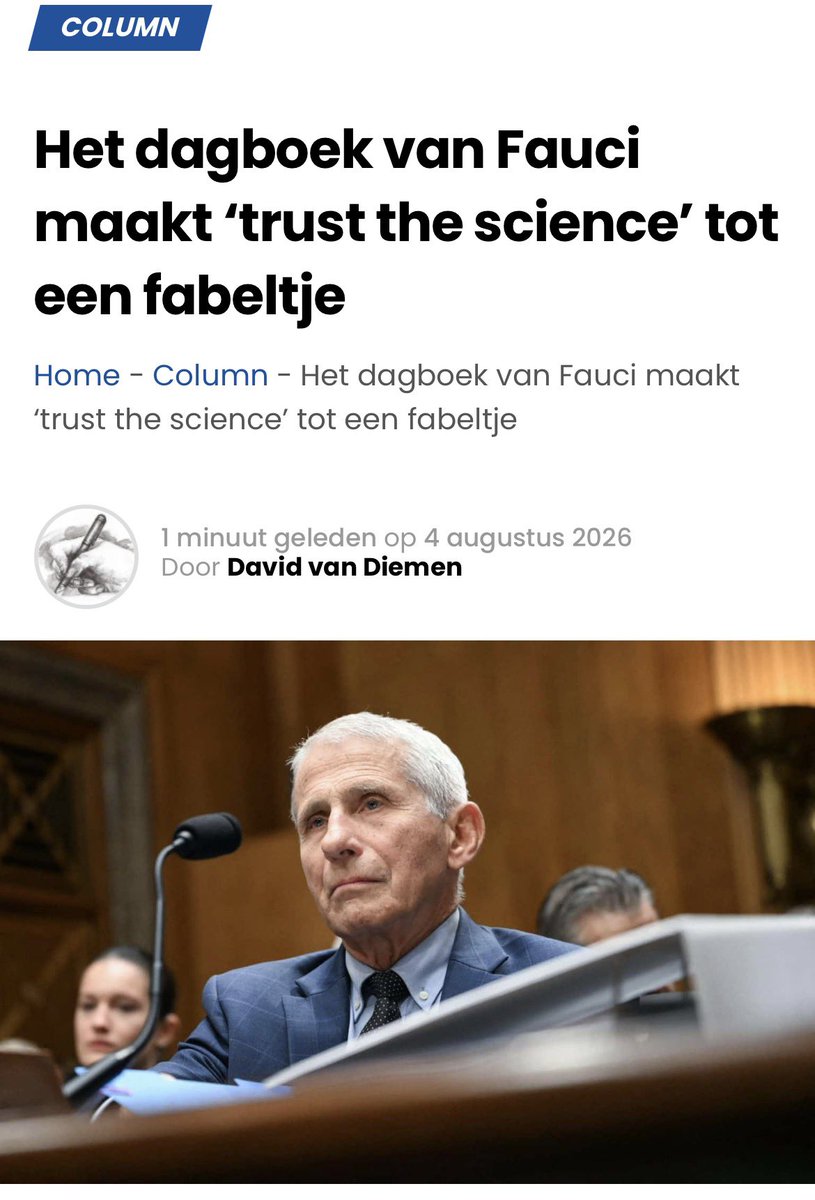 indepen_media's tweet photo. “Trust the science.” Jarenlang was het dé dooddoener om ieder kritisch geluid tijdens de coronacrisis af te serveren.

Maar nu juist het openbaar geworden dagboek van Anthony Fauci volop vragen oproept over zijn eigen standpunten, komt die slogan in een heel ander daglicht te staan. 

Lees verder op: https://t.co/2sBMKlwrOK