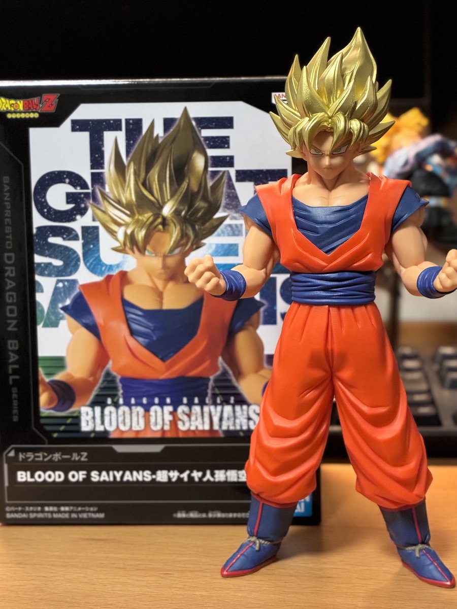 L_LT0415's tweet photo. BLOOD OF SAIYANS
-超サイヤ人孫悟空-Ⅱ

買い物ついでに今日からの新作プライズGETしてきた👍

最近相性良さげな3本爪設定で400円✨️

とにかく顔がイケメン‼️
これぞ超サイヤ人孫悟空って感じ🤩
台座なしでも安定するしやっぱり素立ちのフィギュアって飾りやすくていいよね😌 https://t.co/jTKJc70fRk