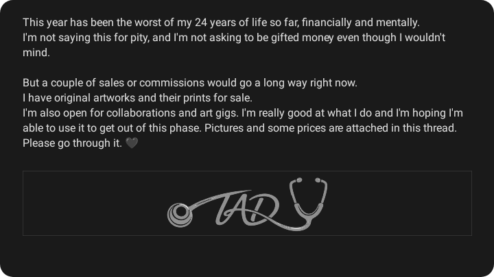 petaarts's tweet photo. Hey there. I'm Peters, a 500l med student and a pencil artist. And I have a note for you guys. 
Please check this thread for anything that might interest you and send a DM. Thank you. 🖤 https://t.co/3MzYp6aqcZ