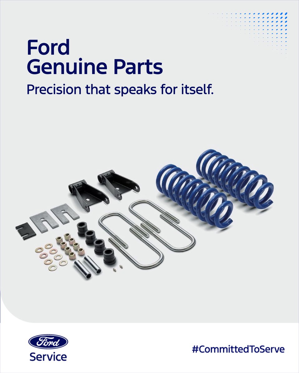 FordIndia's tweet photo. Ford Genuine Parts are designed specifically for your Ford, ensuring every drive feels as confident as the first. Find them at Ford Authorised Distributors nationwide. #CommittedToServe https://t.co/tDLKxzqmU9