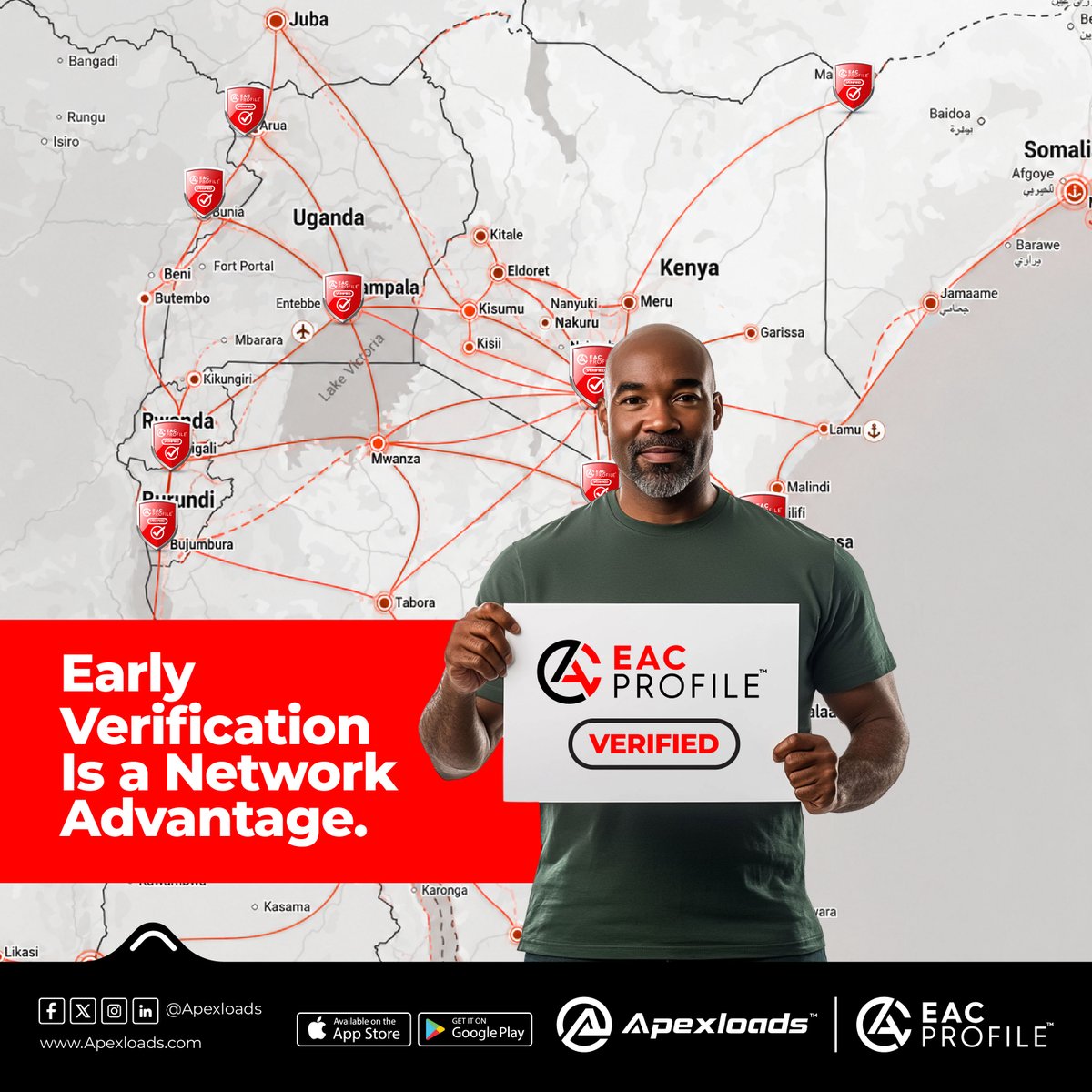 Apexloads's tweet photo. Join the Verified Transporter Economy. 

Better loads. Better rates. Working capital without a bank relationship. A reputation that crosses borders. This is the verified transporter economy. Apexloads builds the rails. You bring the verification. #EACProfile #Apexloads https://t.co/ltcF96p578
