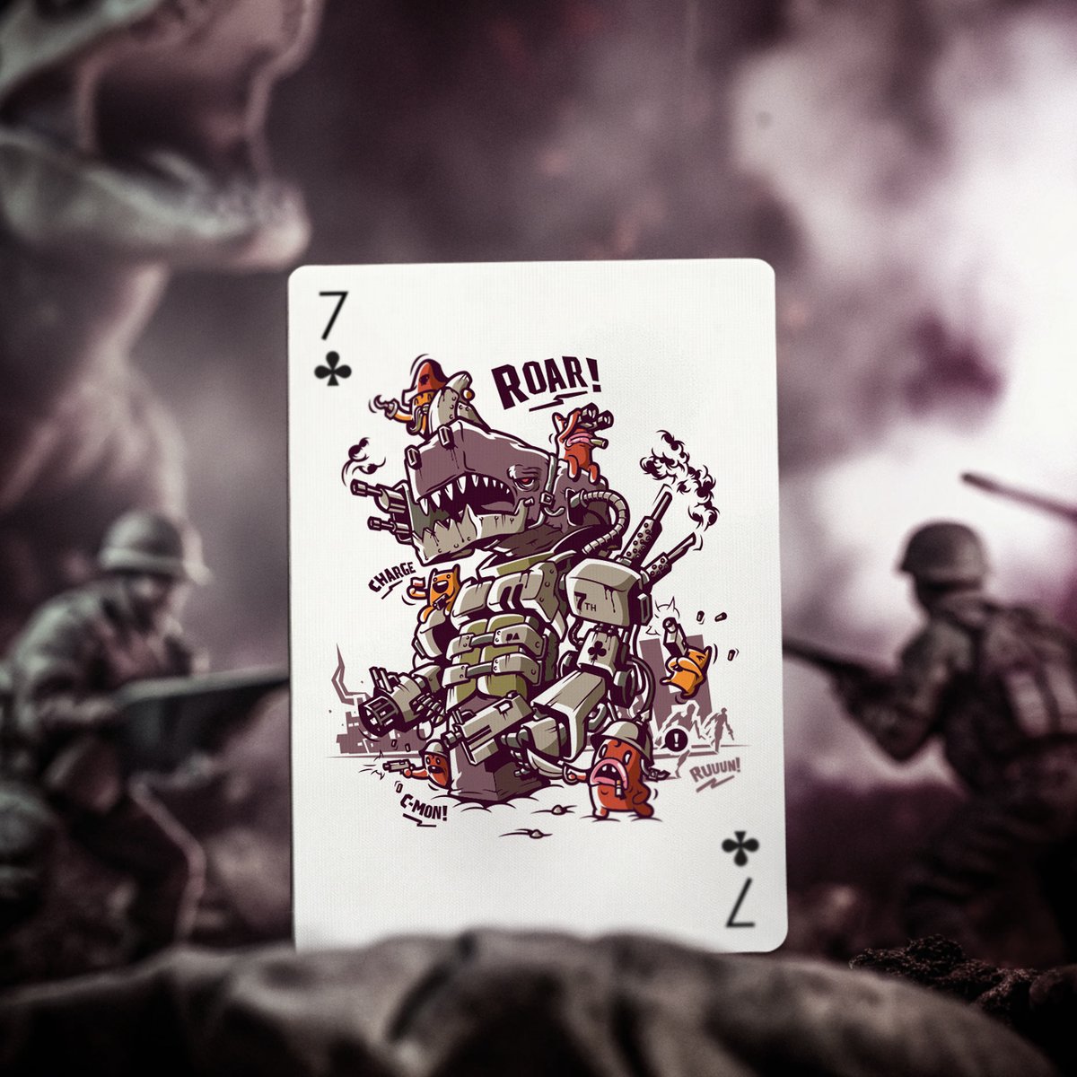 playingarts's tweet photo. Polish precision meets playing card perfection. 7 of Clubs by Krzysztof CHKN Nowak. Do you prefer cards that pop off the table, or ones that blend seamlessly? https://t.co/pDfdKgsV1P