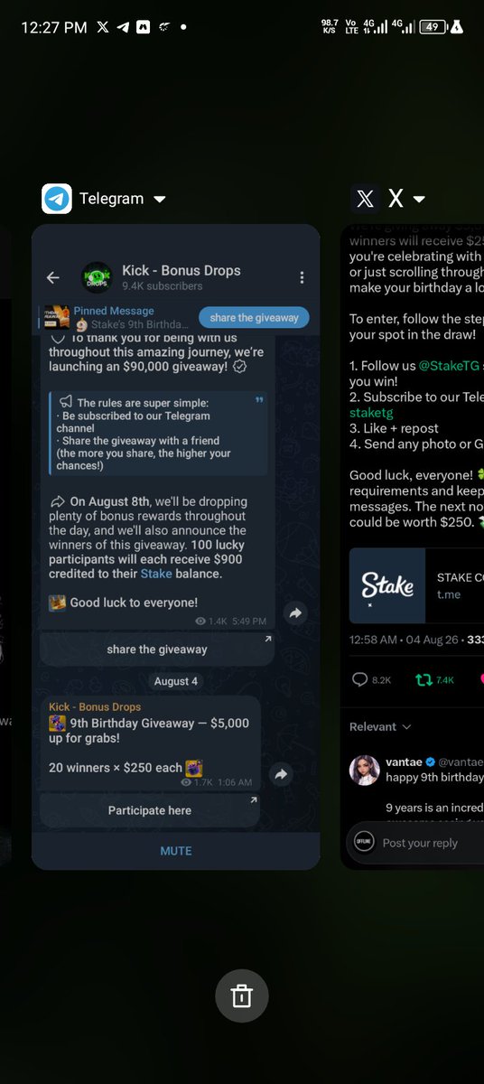 l404o's tweet photo. @StakeTG Coming from telegram I hope I will win this time around

Happy birthday stake
U are the best when it comes to betting https://t.co/lZ9vs6xuks