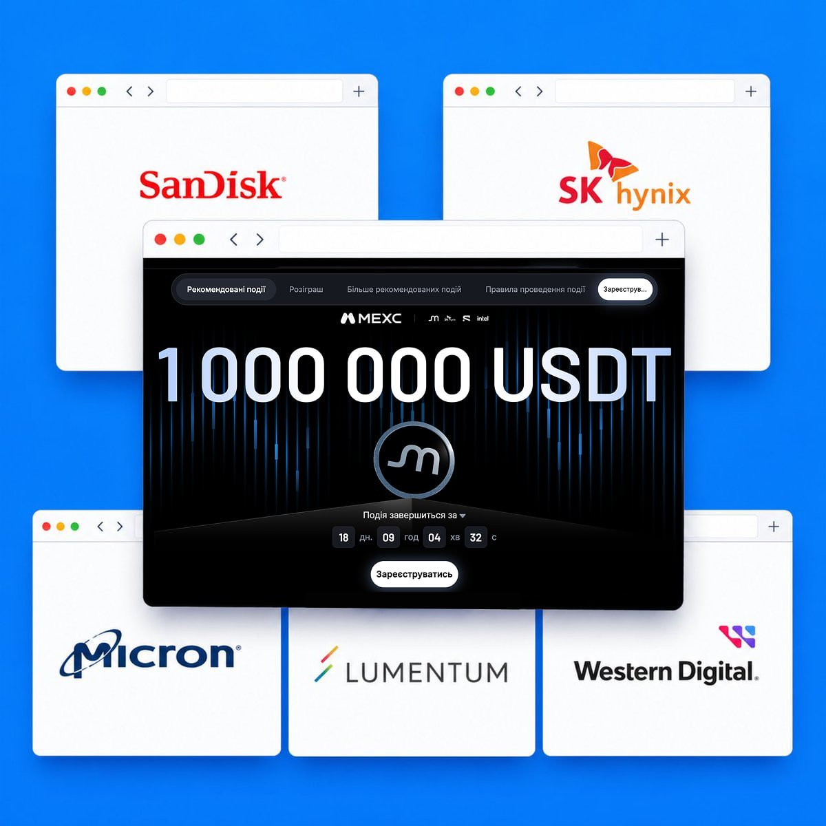 MEXCUKR's tweet photo. 🚀 Які акції компаній, пов’язаних з штучним інтелектом, зараз у ваших обраних?

NVIDIA? AMD? TSMC? SK Hynix? Або у вас є свій фаворит? 👀

Напишіть у коментарях назву акції компанії, пов’язаної з штучним інтелектом, за якою ви стежите, та вкажіть свій MEXC UID.

🎁 5 щасливчиків розділять між собою 200 USDT.

А якщо хочете торгувати акціями компаній, пов’язаних з штучним інтелектом, вже зараз — завітайте на Гала TradFi з призовим фондом 1 000 000 USDT 🔥

👉 Перейти на Gala TradFi: https://t.co/iPeztbbglB