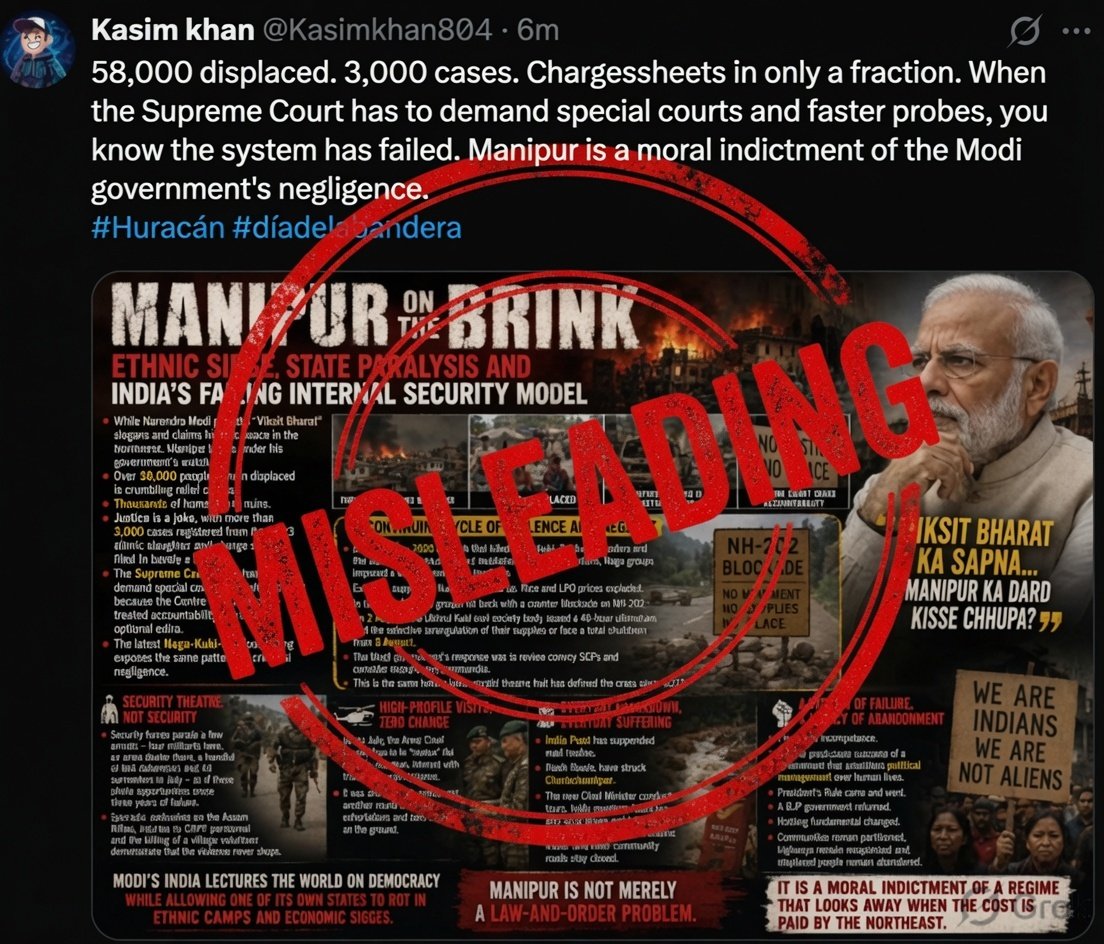 BeiteChineeo's tweet photo. 𝐅𝐀𝐂𝐓𝐒 𝐎𝐕𝐄𝐑 𝐅𝐀𝐊𝐄𝐒
False narratives only deepen divisions. Verify facts before sharing.
Don't let misinformation mislead people or undermine peace in #Manipur
#FactCheck #Manipur #Misinformation #StopFakeNews #PeaceBuilding https://t.co/TNJPGJHNe2