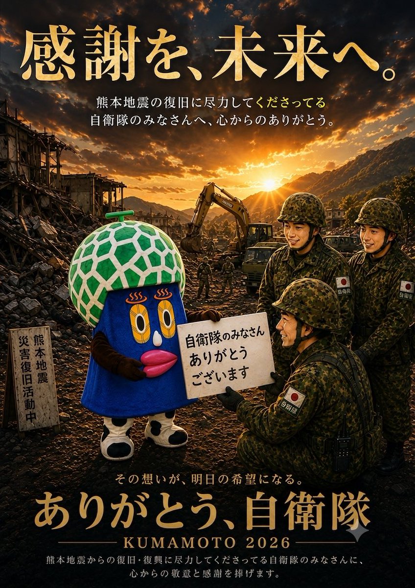 kikuchikun_neo's tweet photo. 自衛隊の人たちに
どうか届いて欲しか
みんな
#情報拡散 
のお手伝いばお願い！

#自衛隊
#いつもありがとう
#熊本地震 https://t.co/NgqLGTwKh1