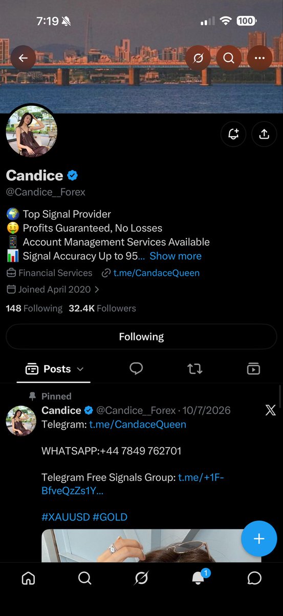 StephenKeegan77's tweet photo. @Vina___Forex Do not trust Candice - changed account name weekly - scammer - check number on telegram and WhatsApp https://t.co/B8SeabE8dM