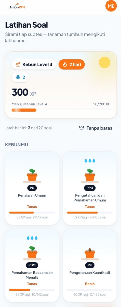 edmaartinnnee's tweet photo. seruu bngt ini jirr makasih loh @AmbisPTNcom, akan ku rawat tanaman ku seperti anak sendiri, oh ya td ak rekomendasi kan web ini ke kawan' ku mereka pada kaget kalo ini gratiss wkwkwkwk 🤣🤣 https://t.co/HlQl2WGpq4