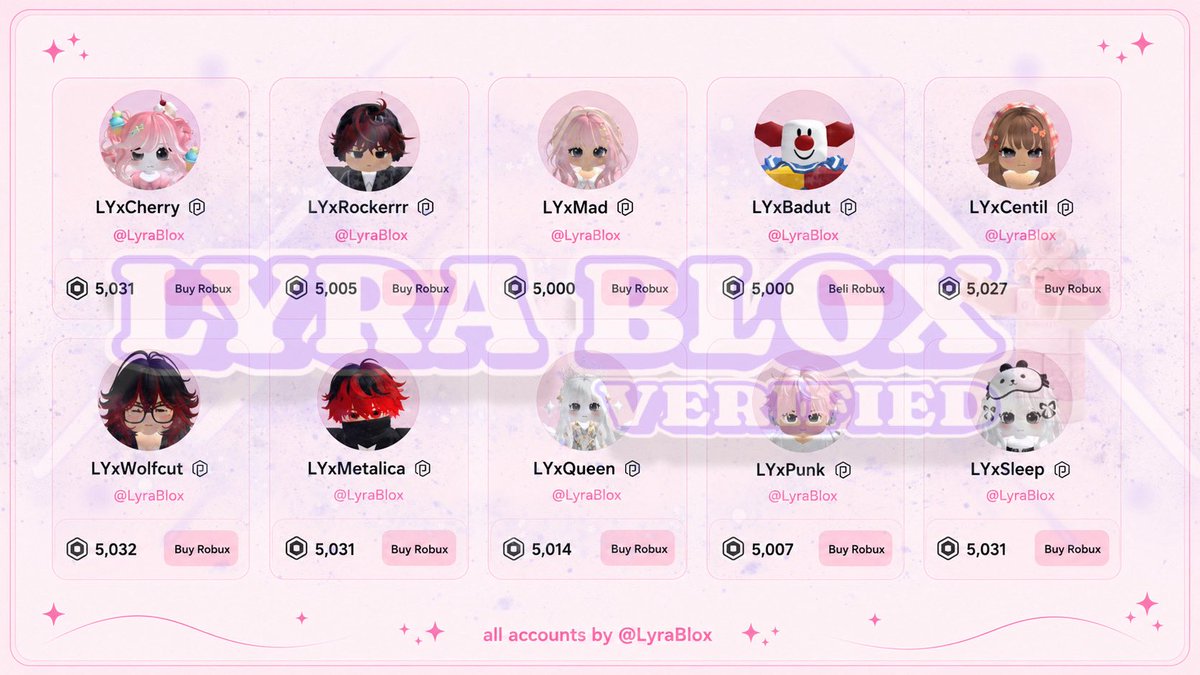 LyraBlox's tweet photo. 🟢 LYRABLOX OPEN
────۶ৎ────

🛒 available:
✔️ Gift Gamepass All Map (GIG) — rate 90
✔️ ⁠Robux Instant Send — 100r/15.000

☎️ order/contact:
👾 discord fastrespon
https://t.co/p8Id2ZCaPj https://t.co/CrBWkDogu6