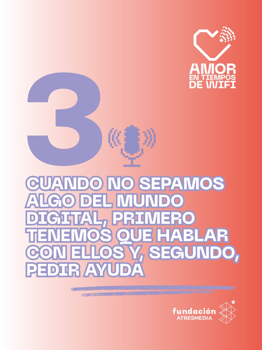 FundATRESMEDIA's tweet photo. 💙 Estos son los #3TopTips de Nacho Guadix (@unicef_es) sobre bienestar digital infantil en #AmorEnTiemposDeWifi
👉 Desliza
🎙️ https://t.co/Cbz2w6pq7K https://t.co/REt22ubItT