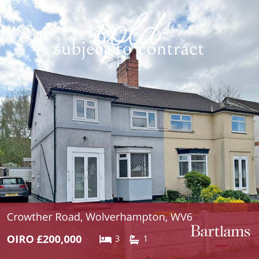 BartlamsSales's tweet photo. SOLD subject to contract
Crowther Road, Wolverhampton, WV6

Considering selling your home too? 
Contact our team, we'd be delighted to help you move:
Tel: 01902 759888
Email: tettenhall@bartlams.co.uk

#Wolverhampton #SOLD #SSTC #Bartlams https://t.co/cZV6yOYKFO