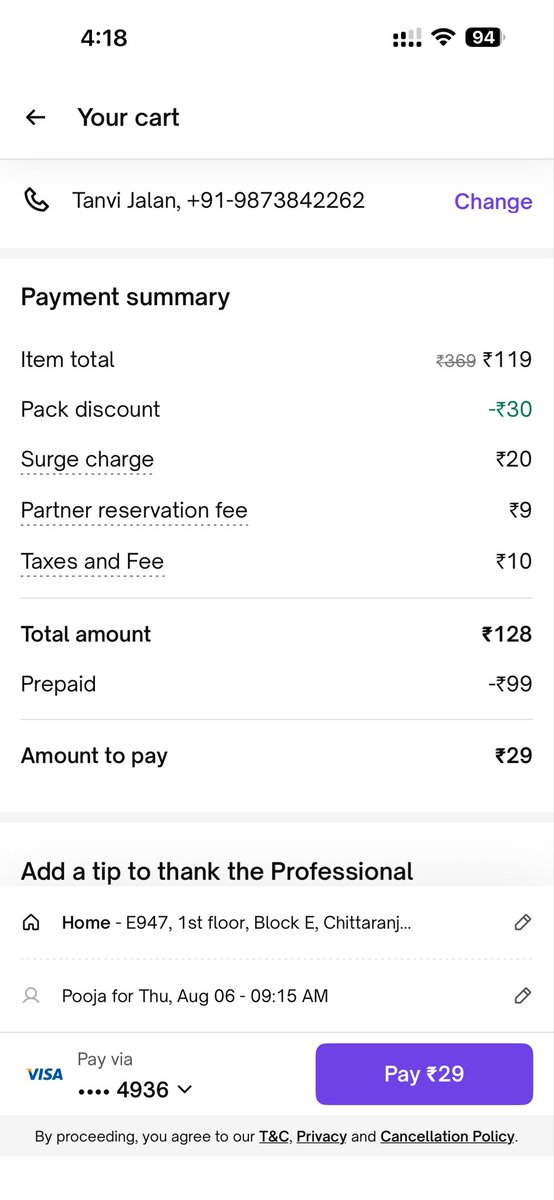 itanvijalan's tweet photo. There is no surcharge mentioned before but u add later. U charge for booking professional, then u charge a surcharge. U put my packs in standard eithout informing me. Assigned my prefered partners into gold. Absolutely senseless services @UC_Assist . U r looting customers https://t.co/74JCgsjQ9I