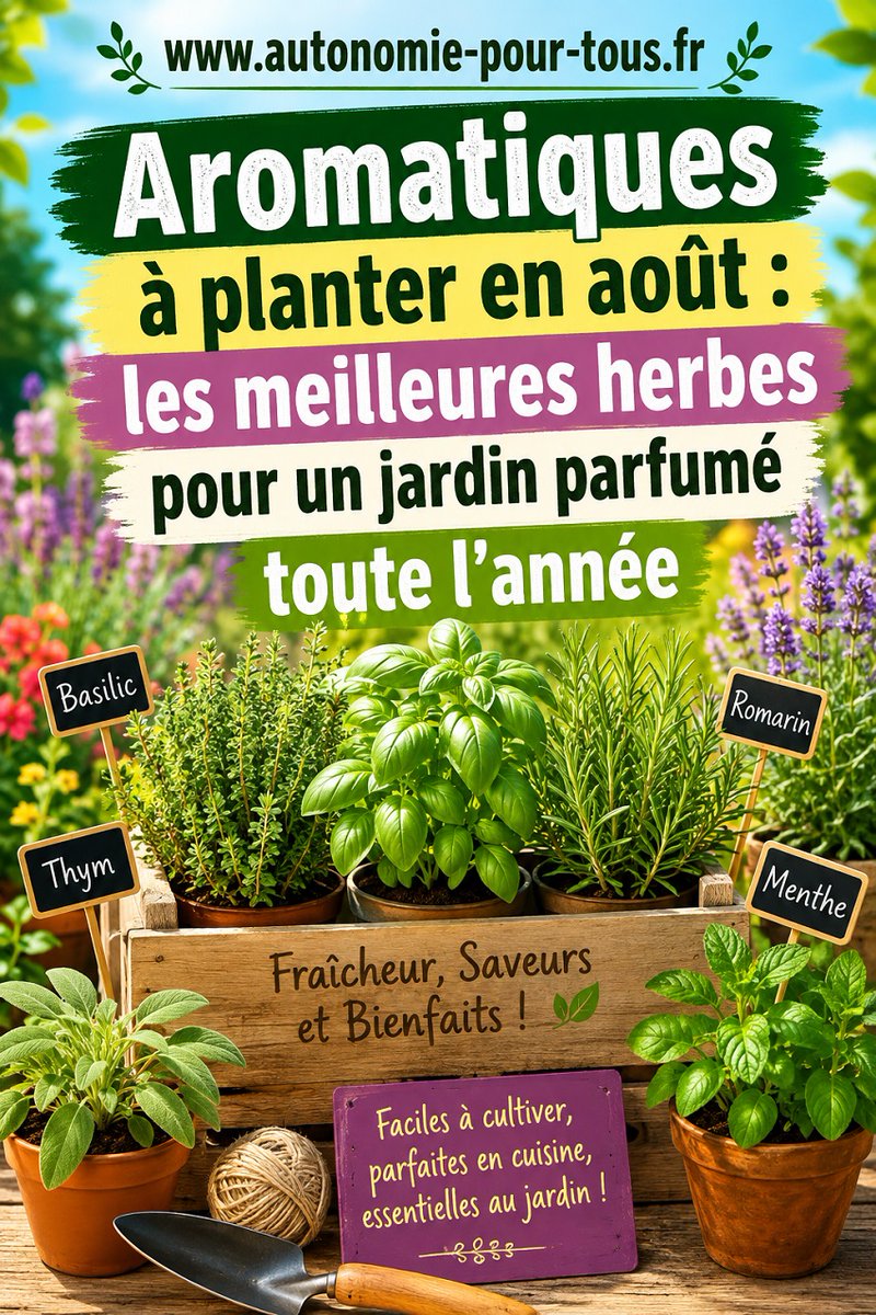AutonomieReel's tweet photo. #Aromates #Jardin #Août🌿 Les aromatiques à planter en août : le plein de saveurs au jardin https://t.co/j1cwZfaxkD https://t.co/v607Cpqp5Q