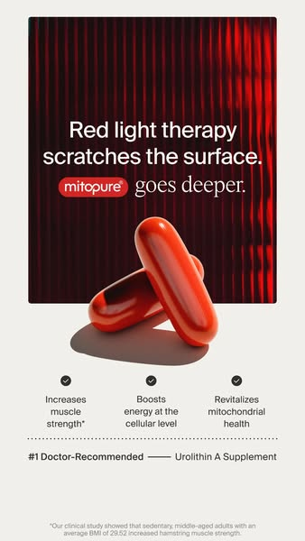 RonyKysek's tweet photo. One thing I noticed reviewing Timeline's Meta ads:

Every ad repeats one thing.

Mitopure.

Not 12 ingredients.

Not vitamins.

Not antioxidants.

Just

Mitopure®

18+ years

Clinically proven

Urolithin A

They've built memory. https://t.co/cid8t66UBL
