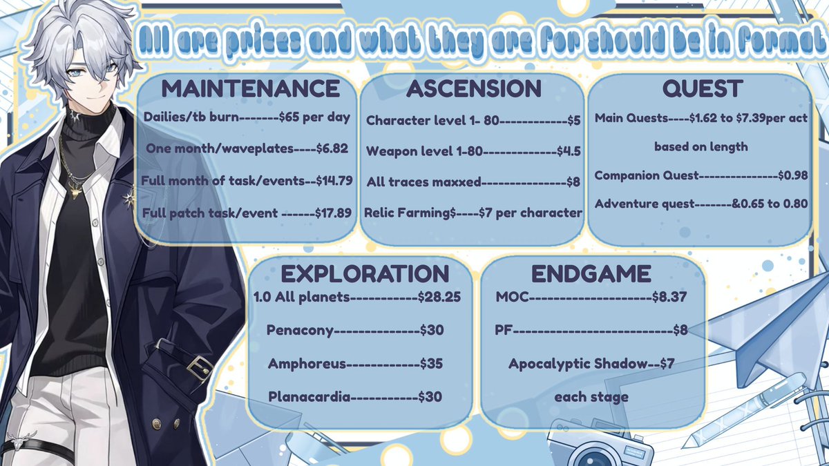 SandTapPilot's tweet photo. stop scrolling. you don't want to miss this!

give me piloting commissions. in return you get fast services with 50% discount <3

send a dm, comment or use order form: https://t.co/SVFCkcKelX 

retweet?

#genshinpilot #genshintwt #hoyotwt #wuwatwt lf genshin pilot lf wuwa pilot https://t.co/XcO3YWlv7U