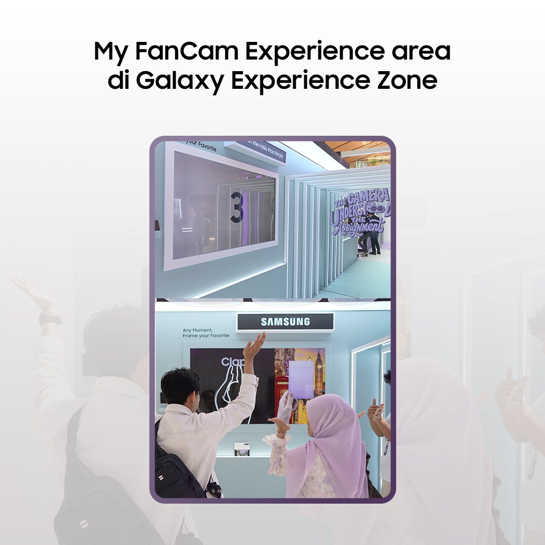 samsungID's tweet photo. Masih ada #GalaxyZFold8 dan #GalaxyZFlip8 gratis untukmu!🥳 

Belum sempat ikut serunya #GalaxyMyFanCamMoment? 

Kamu bisa coba di Galaxy Experience Zone Grand Indonesia dari tanggal 5-9 Agustus 2026 dan menangkan hadiahnya!🤩 

Jangan sampai ketinggalan! #FoldTheDoubt #GalaxyStudio
