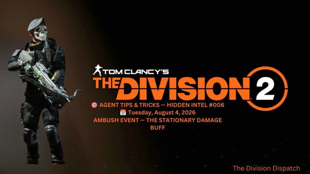 SHDdispatch's tweet photo. ๐ฏ AMBUSH โ HIDDEN DAMAGE BUFF
Watch the blue meter above your health. Fill it, hold still behind cover, guaranteed damage boost. Run a Shield and it works 100% of the time.
Full breakdown on our Facebook page & Discord ๐
#TheDivision2 #HiddenIntel #DivisionDispatch https://t.co/5bgJuQSzk0