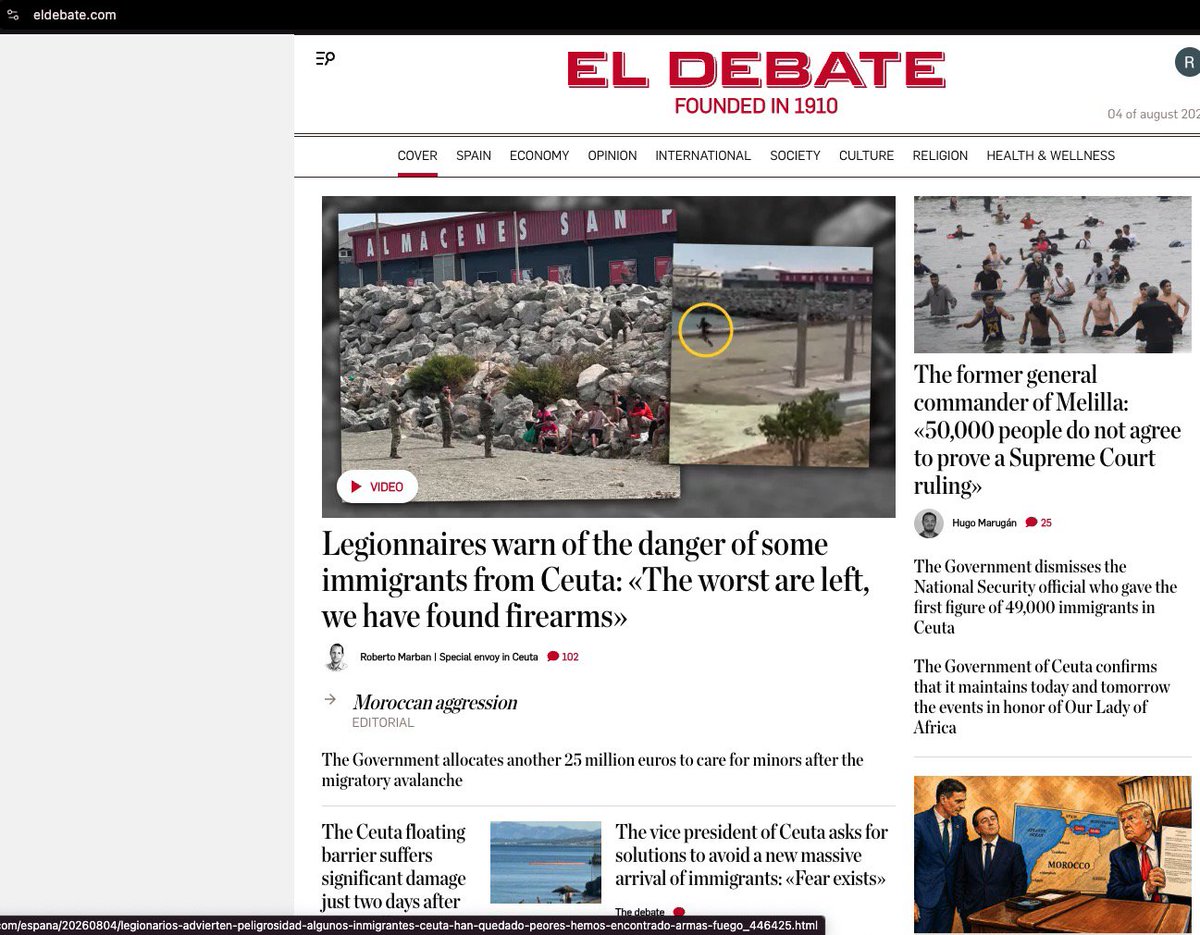CorruptSanchez's tweet photo. @vonderleyen , after tweeting how unacceptable things are (as usual), seems to only read @el_pais , like any friend of our corrupt president and head of a criminal organization @sanchezcastejon. For comparison, let's take a look at the frontpage of the rest of spanish newspapers, that offer an alternate photograph without surfboards. @el_pais @TheObjective_es @eldebate_com @elmundoes