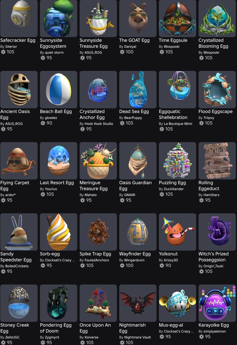 apocryphii's tweet photo. Thank you Koiverse for making the greatest Roblox game of its year: Egg Hunt 2026.

The 40 hours I've spent on this game have been more fulfilling than any game for double or triple the $30 price point.

Hope to see you in 2027 :) https://t.co/gufOdJSIBn