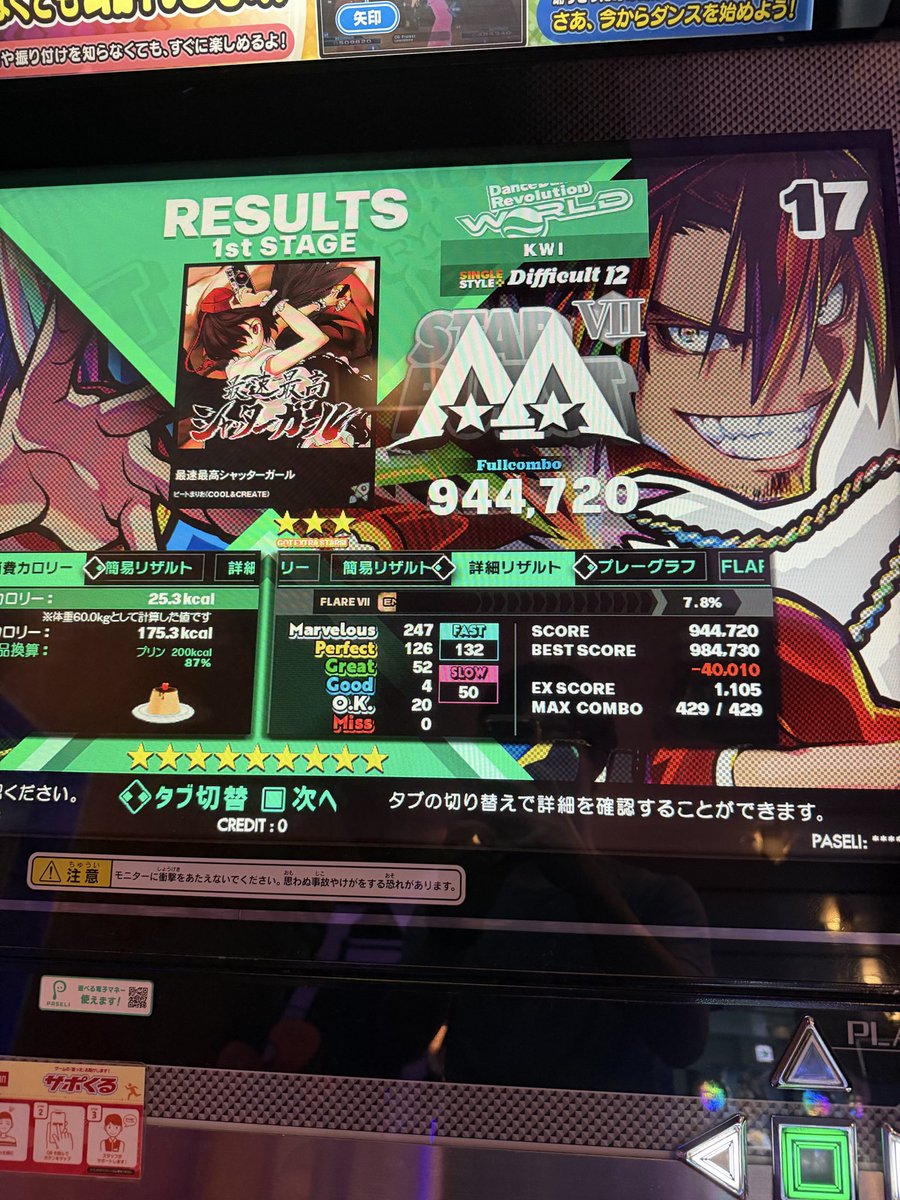 quwinwin's tweet photo. ハイテックトキオ割とスコアでた！
レベル13で復帰後初のAA+！
まだアフロ踏みくるとパネル位置怪しくなる https://t.co/svJvjJnlnx