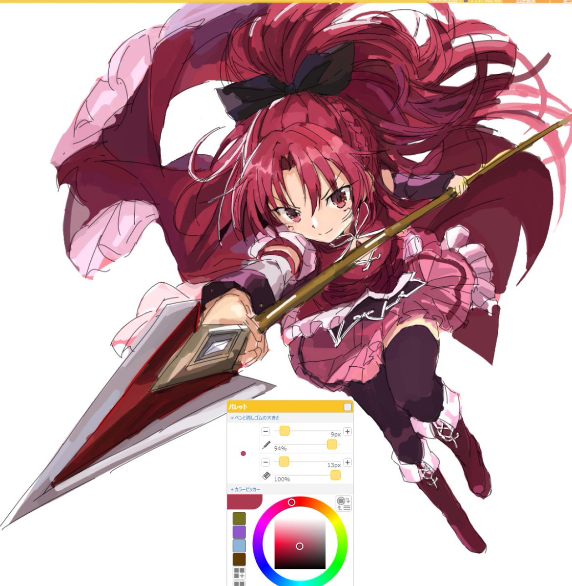 sanbai2012's tweet photo. 今日の絵チャ
ワルプルギスの廻天 佐倉杏子 https://t.co/ybur5UBXzg