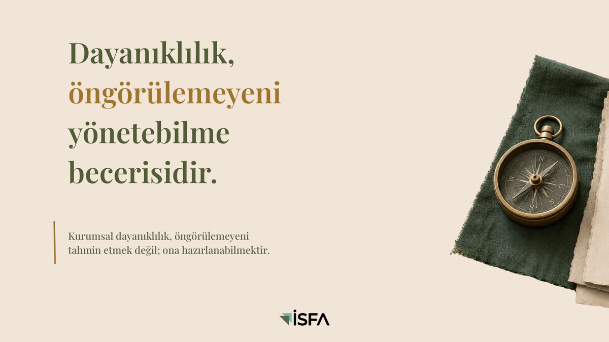 isfaconsultancy's tweet photo. Belirsizlik kaçınılmazdır.
Önemli olan, belirsizlik karşısında doğru karar verebilen yapılar kurmaktır.

#İSFA #KurumsalYönetişim https://t.co/2ihJLeByIe