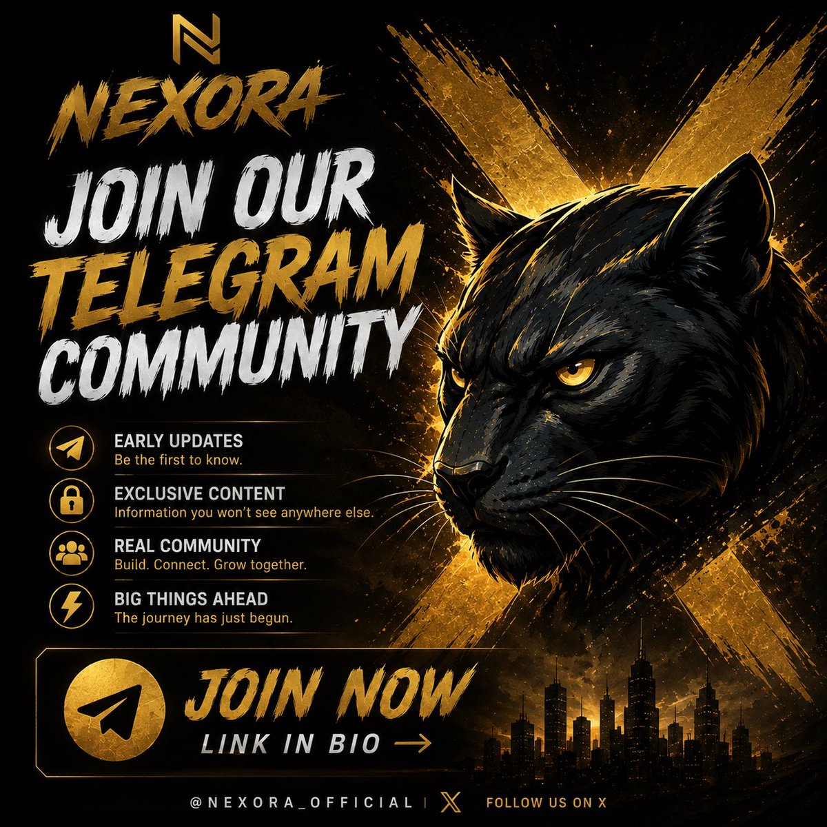CryptoNexoraHQ's tweet photo. The community starts here. 🖤

Be part of Nexora before the world catches on.
Early updates. Exclusive announcements. Real community.

🔗 Join our Telegram — Link in bio. 

#telegram #join #coin #crypto #web3 https://t.co/72kqyJGwKJ