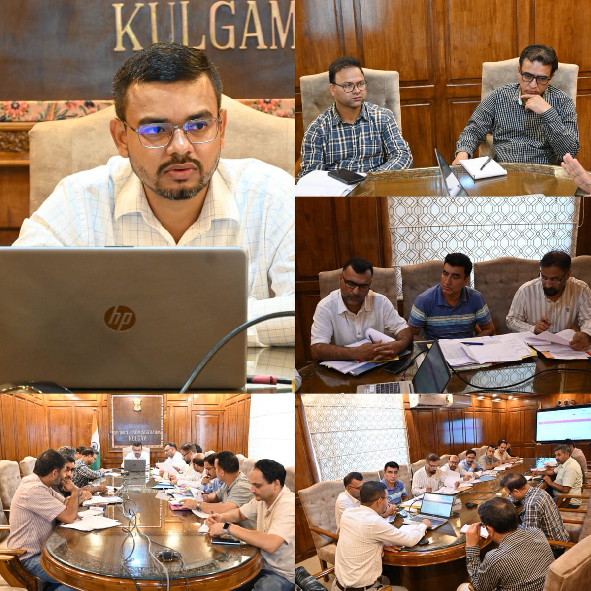 DcKulgam's tweet photo. DC Kulgam,Shahzad Alam chairs meeting to assess the progress of ongoing,newly approved &amp; proposed dev.projects being executed under UT CAPEX,NABARD,and other key sectors,including Tourism and  Education.
@OfficeOfLGJandK @CM_JnK @diprjk @Shahzad_2702 @DioKulgam @ddnewsSrinagar https://t.co/PyfcDdMwNt